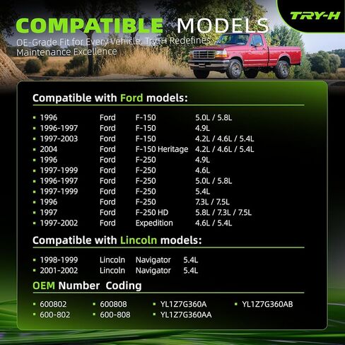 600-802 محرك ناقل الحركة متوافق مع 1996-2004 Ford F-150 F-250 F-250HD Expedition 1998-1999 Lincoln Navigator 4.2L 4.6L 5.4L استبدال مشغل الحالة YL1Z7G360AA 600-808 YL1Z7G360AB in Saudi Arabia