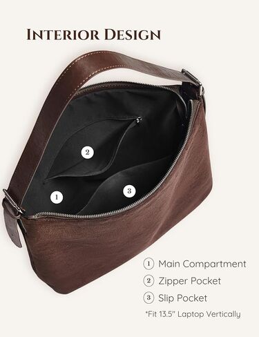 Suede Shoulder Bag for Women, Slouchy Hobo Tote Purse with Adjustable Strap, Faux Suede Brown Handbag for Office Work Travel in Saudi Arabia