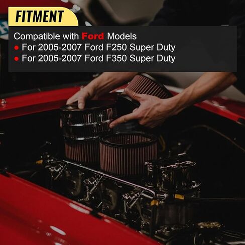 Turbocharger Inlet Hose with Clamps Compatible with Ford F-250 F-350 Super Duty 6.0L V8 2005-2007 Replace 26222, 6C3Z6C640A in Saudi Arabia
