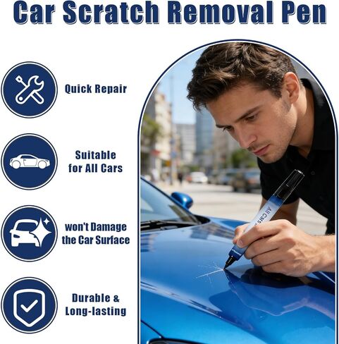 Magic Car Scratch Removal Pen - Quick Fix for Clear Coat Scratches, Swirl Marks & Scuffs, Easy DIY Paint Touch-Up Repair Kit for All Car Colors, Travel-Friendly in Saudi Arabia