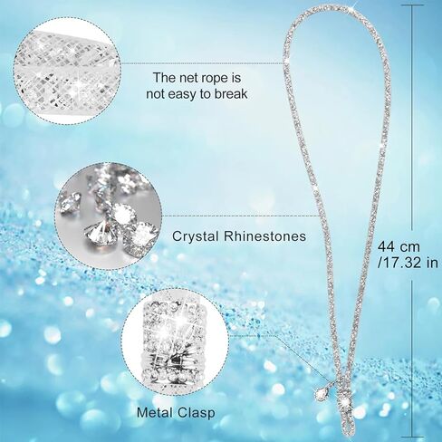 Rhinestone Lanyard, Bling Neck Lanyard with Metal Clasp & Keyring, Crystal Lanyard for Women, ID Card, Keys Strap (Silver) in Saudi Arabia