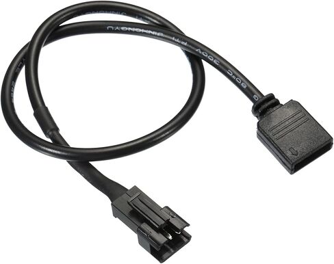PATIKIL 3 Pin 5V 30cm Long Computer Motherboard Interface to SM3P Male Extension Cable, Power Adapter Plastic Metal for RGB Fans LED Strips, Black in Saudi Arabia