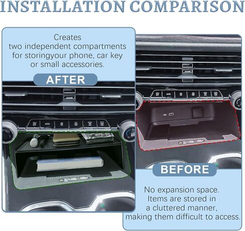 EDBETOS Center Console Organizer for 2024-2025 Chevy Traverse Console Insert Divider Tray Secondary Storage Cubby for Phone Key Wallet, ABS Interior Accessories (Not For 2024 Traverse Limited) in Saudi Arabia