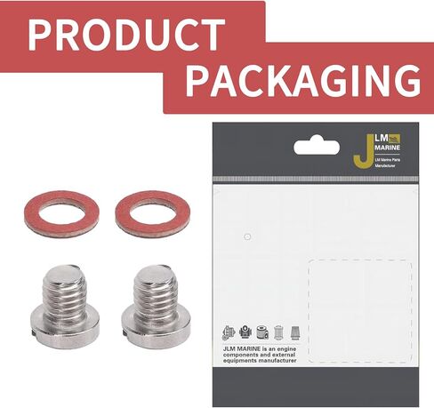 2 Pack 90340-08002 Exhaust Straight Screw Plug for Yamaha Outboard Engine, Non-Magnetic Replacement Screw, Durable Exhaust Plug, Ensures Secure Fit and Performance for Maintenance Repairs in Saudi Arabia