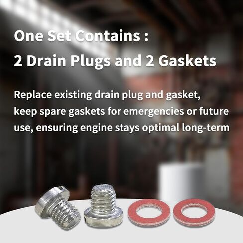 2 Pack 90340-08002 Exhaust Straight Screw Plug for Yamaha Outboard Engine, Non-Magnetic Replacement Screw, Durable Exhaust Plug, Ensures Secure Fit and Performance for Maintenance Repairs in Saudi Arabia