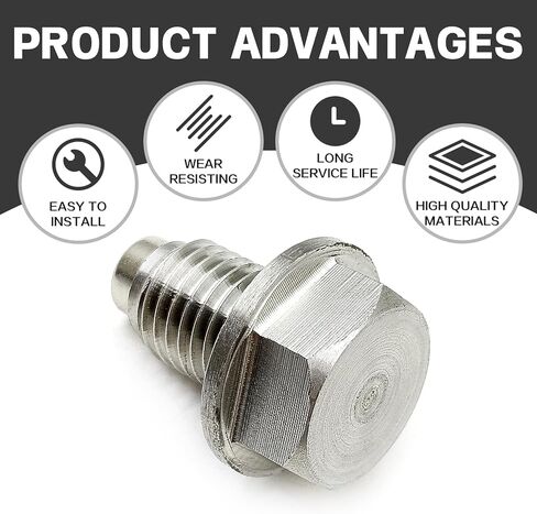 Oil Drain Plug Gasket 5PCS & M12x1.5 Magnetic Oil Drain Plug Compatible with 400E 1992-1993 H0nda Forze 2014-2016 BMVV 1 Series M 2011 etc OE#420241700 58030021000 in Saudi Arabia