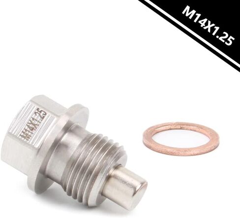 قابس تصريف الزيت المغناطيسي من الفولاذ المقاوم للصدأ M14×1.25، مناسب لموديلات M14×1.25 in Kuwait