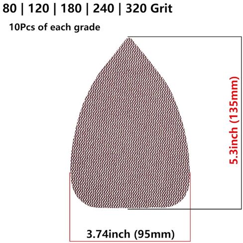 120 قطعة من ورق صنفرة الفأر لصنفرة الفأر، أوراق صنفرة ورق الصنفرة التفصيلية، وسادات صنفرة الفأرة، ورق صنفرة 60 120 180 240 حبيبة لصنفرة التفاصيل، أداة صنفرة الأصابع -FBD12 in Kuwait