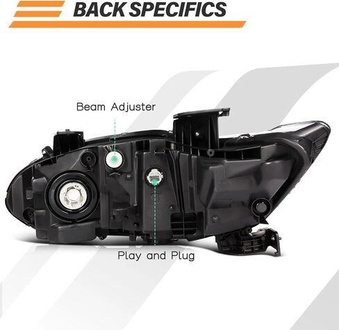 مصباح أمامي جانبي للركاب مع LED DRL مناسب لـ 2018 2019 2020 Honda Accord Sport LX EX EX-L، استبدال المصابيح الأمامية ذات الشعاع العالي الهالوجين RH الجانب الأيمن HO2503187 33100-TVA-A01 in Kuwait