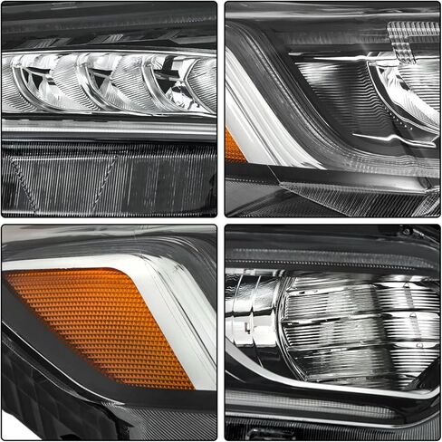 مصباح أمامي جانبي للركاب مع LED DRL مناسب لـ 2018 2019 2020 Honda Accord Sport LX EX EX-L، استبدال المصابيح الأمامية ذات الشعاع العالي الهالوجين RH الجانب الأيمن HO2503187 33100-TVA-A01 in Kuwait