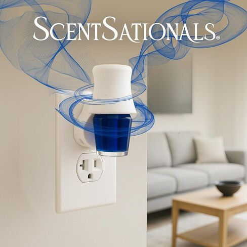 ScentSationals Illusion Fragrance Oil Plug In Air Freshener Refills 3-Pack - Works with Scentsationals Wall Plugs, Long-Lasting Home Fragrance, 0.8 fl oz Each, Packaging May Vary in Saudi Arabia