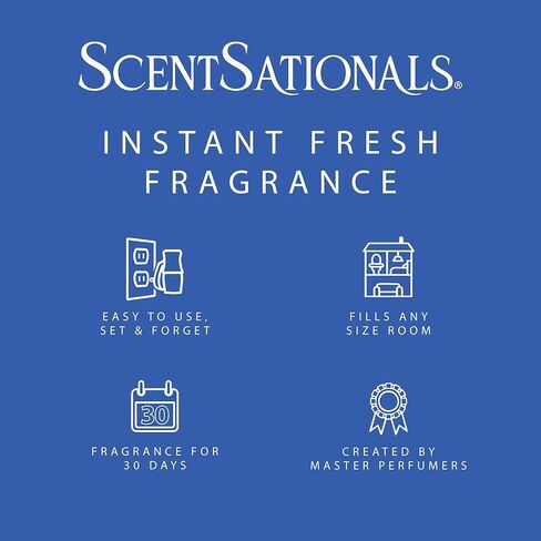 ScentSationals Illusion Fragrance Oil Plug In Air Freshener Refills 3-Pack - Works with Scentsationals Wall Plugs, Long-Lasting Home Fragrance, 0.8 fl oz Each, Packaging May Vary in Saudi Arabia