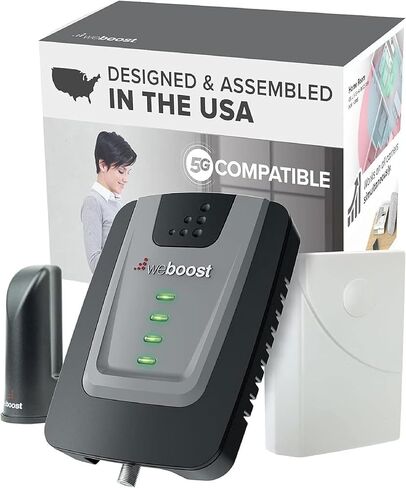 weBoost Home Studio Lite - Cell Phone Signal Booster for Verizon and AT&T only | Boosts 5G, 4G LTE up to 3,000 sq. ft | Made in the U.S. | FCC Approved (model 470165) in Saudi Arabia