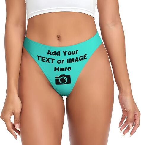 Custom Thong Personalized Panties For Women Create Your Own Photo Logo Text Customized Gift For Her in Saudi Arabia