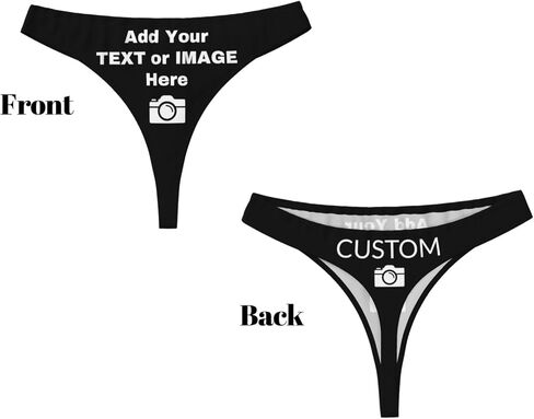 Custom Thong Personalized Panties For Women Create Your Own Photo Logo Text Customized Gift For Her in Saudi Arabia