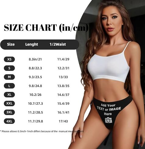 Custom Thong Personalized Panties For Women Create Your Own Photo Logo Text Customized Gift For Her in Saudi Arabia
