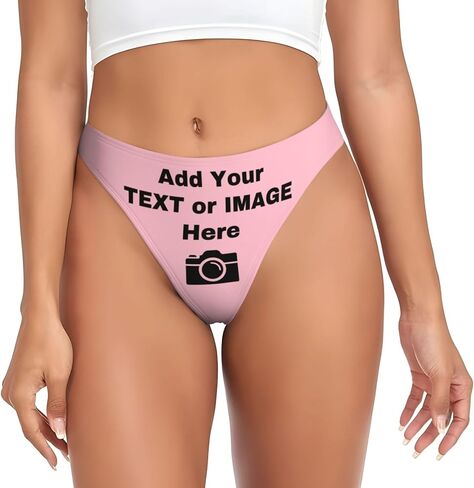 Custom Thong Personalized Panties For Women Create Your Own Photo Logo Text Customized Gift For Her in Saudi Arabia