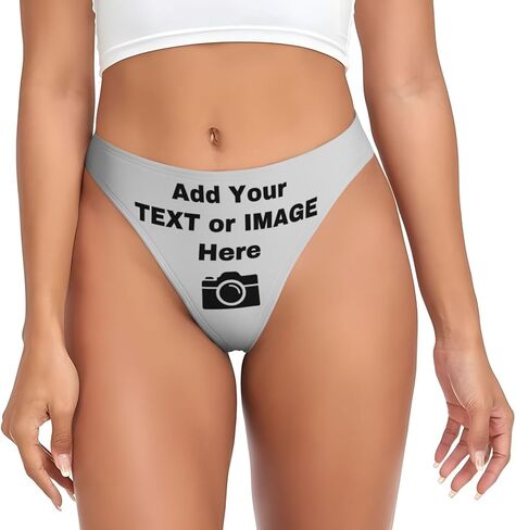 Custom Thong Personalized Panties For Women Create Your Own Photo Logo Text Customized Gift For Her in Saudi Arabia