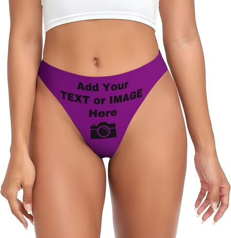 Custom Thong Personalized Panties For Women Create Your Own Photo Logo Text Customized Gift For Her in Saudi Arabia
