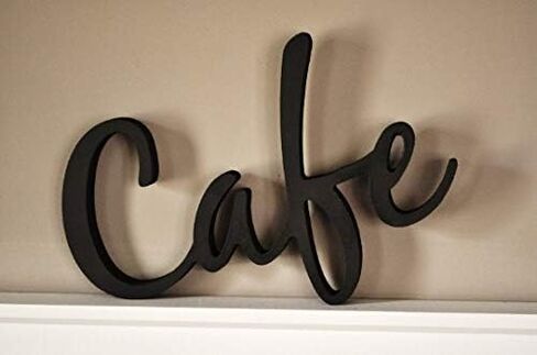 Cafe 3D Word Art Wood Cutout 8 x 11.5 in Saudi Arabia