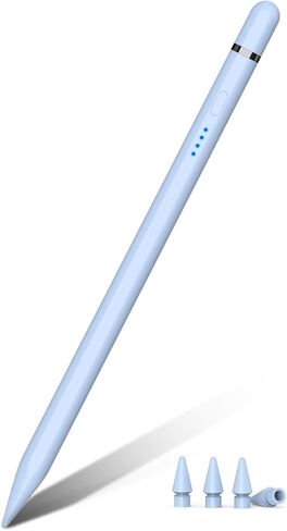 قلم الجيل الأول لجهاز iPad A16 (2025-2018)، قلم رصاص USB C شحن سريع ومغناطيسي مع حساسية للإمالة ورفض راحة اليد لجهاز iPad Air 3/4/5/M2/M3، Mini 5/6/7، i-Pad 6-11، Pro 11/12.9"/M4 (أبيض) in Kuwait
