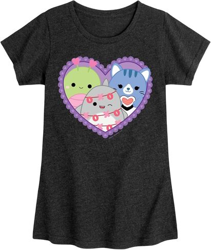 Squishmallow - Squish Heart - تي شيرت قصير الأكمام للفتيات الصغيرات in Saudi Arabia