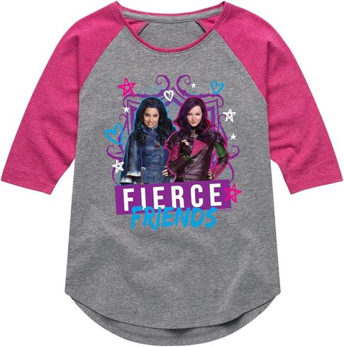 Disney Descendants - Fierce Friends - Toddler and Youth Girls Raglan Graphic T-Shirt in Saudi Arabia