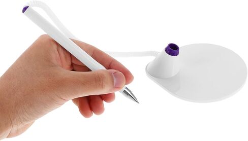 4 قطعة 0.5 مللي متر أقلام مكتب محايدة ثابتة مع سلسلة وقاعدة للأعمال مكتب الاستقبال مكافحة التوقيع لوازم الكتابة in Kuwait