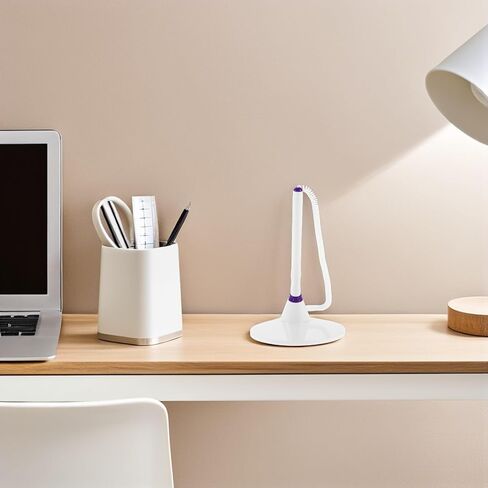 4 قطعة 0.5 مللي متر أقلام مكتب محايدة ثابتة مع سلسلة وقاعدة للأعمال مكتب الاستقبال مكافحة التوقيع لوازم الكتابة in Kuwait