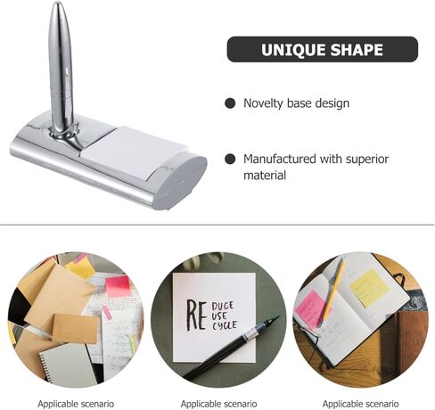 Delicate Business Ballpoint Pen with Base, Wear-resistant Metal Desktop Signing Pen for Office and Counter Use in Saudi Arabia