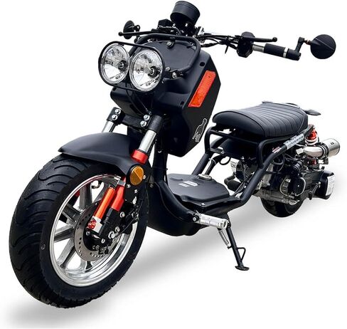 Reckless 150cc سكوتر الجيل 4 ناقل حركة أوتوماتيكي PMZ150-21، دراجة نارية قانونية للشارع للبالغين، عداد سرعة رقمي للمصابيح الأمامية LED، نمط مشاجرة ممتد، محرك GY6 قوي، قيادة سلسة in Kuwait