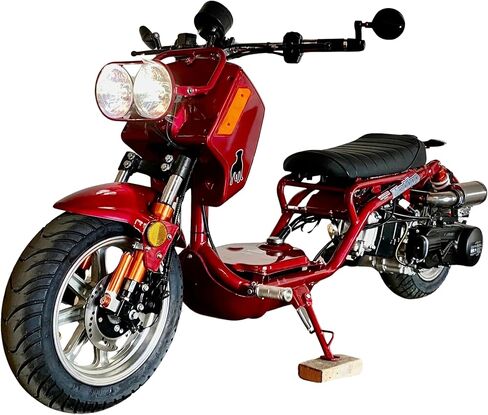 Reckless 150cc سكوتر الجيل 4 ناقل حركة أوتوماتيكي PMZ150-21، دراجة نارية قانونية للشارع للبالغين، عداد سرعة رقمي للمصابيح الأمامية LED، نمط مشاجرة ممتد، محرك GY6 قوي، قيادة سلسة in Kuwait