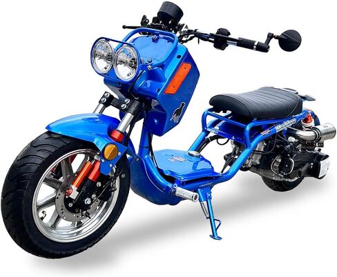 Reckless 150cc سكوتر الجيل 4 ناقل حركة أوتوماتيكي PMZ150-21، دراجة نارية قانونية للشارع للبالغين، عداد سرعة رقمي للمصابيح الأمامية LED، نمط مشاجرة ممتد، محرك GY6 قوي، قيادة سلسة in Kuwait