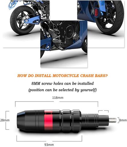 قطعتان من مزلقات إطار الدراجة النارية لهوندا CBF 600 2005-2012، واقي المحرك من الألومنيوم ABS، واقي إطار مضاد للتصادم، يحمي المحرك، الإطار، أقدام القدم، أحمر in Kuwait