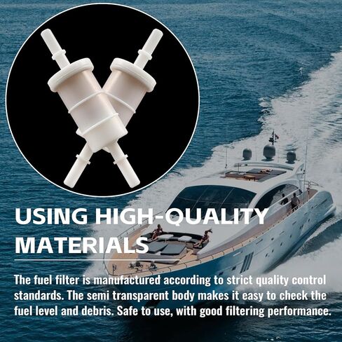 879885Q 5/16" In-line Fuel Filter for Mercury Mariner Outboards 4 Stroke, Replace 35-879885T 35-879885Q 35-879885K 40 50 60 HP 75-115HP 135-300HP (2PCS) in Saudi Arabia