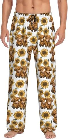 Mens Pajama Funny Lounge Pant Soft Pyjama Trousers Bottoms With Pockets Drawstring Elastic Waist Plus Size Pant in Saudi Arabia