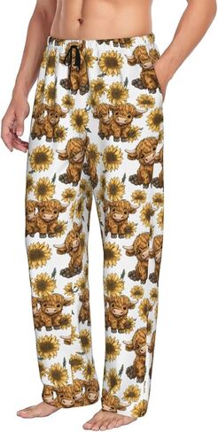 Mens Pajama Funny Lounge Pant Soft Pyjama Trousers Bottoms With Pockets Drawstring Elastic Waist Plus Size Pant in Saudi Arabia