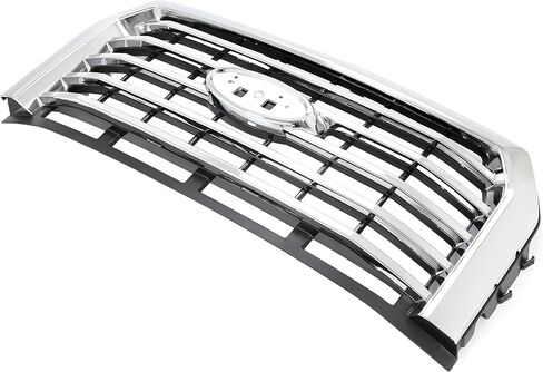 Grille Compatible with 2015-2017 Ford F150 F-150 Replacement for FO1200582 FL3Z8200EA Front Bumper Upper Hood Grill ABS Silvery Chrome in Saudi Arabia