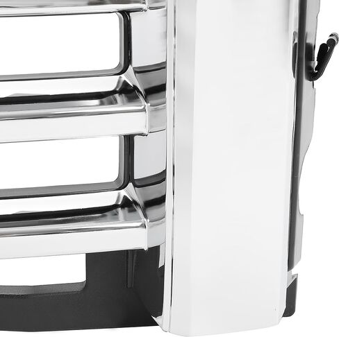 Grille Compatible with 2015-2017 Ford F150 F-150 Replacement for FO1200582 FL3Z8200EA Front Bumper Upper Hood Grill ABS Silvery Chrome in Saudi Arabia