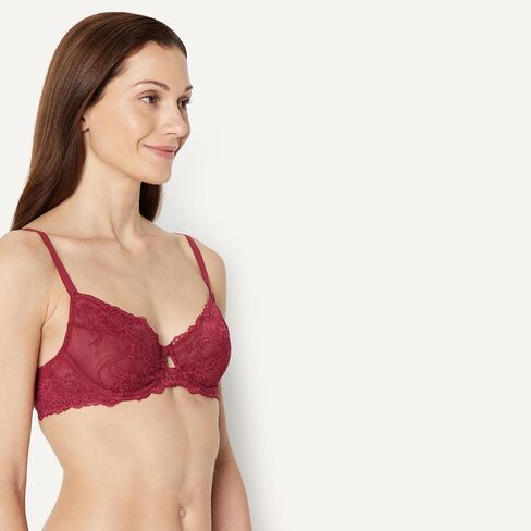Amazon Essentials Women's Stretch Galloon Lace Wired Balconette Bra, Pack of 2 in Saudi Arabia