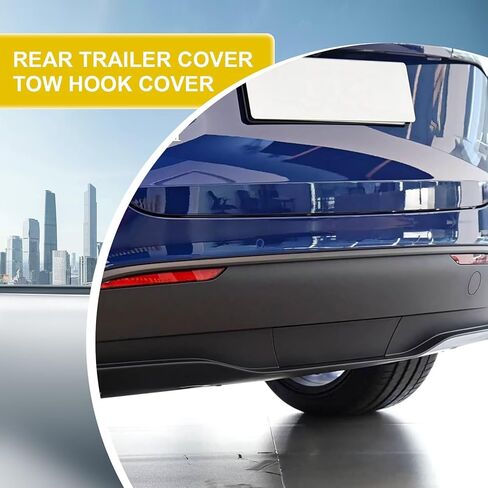 غطاء غطاء وصلة سحب المصد السفلي للسيارة متوافق مع طراز Tesla Y 2020 2021 2022 1494009-00-A غطاء صغير لسحب العين أسود غير لامع in Saudi Arabia