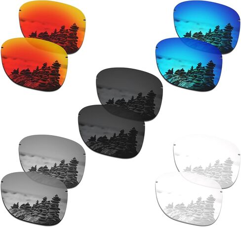 SmartVLT Set of 5 Men's Replacement Lenses for Oakley Tailhook OO4087 Sunglass Combo Pack S01 in Saudi Arabia