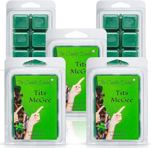 Tits McGee - St. Patrick's Day Edition - Irish Apple Ale Scented Melts - Maximum Scent Wax - 1 Pack -2 Ounces- 6 Cubes Unique Funny Gift for St Pattys Day Ireland Irish Women Men, Girlfriend Wife in Saudi Arabia