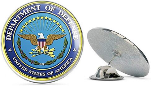Round US Department of Defense Seal (DOD Logo Insignia Military Army) Metal 0.75" Lapel Hat Pin Tie Tack Pinback in Saudi Arabia