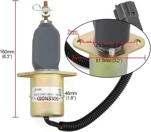 1751ES-12A3UC12B1S 12V الوقود اغلاق الملف اللولبي 129953-77811 متوافق مع أجزاء يانمار 4NTE94 محرك هيونداي R60-5 R210-5 SA-4673-S in Saudi Arabia