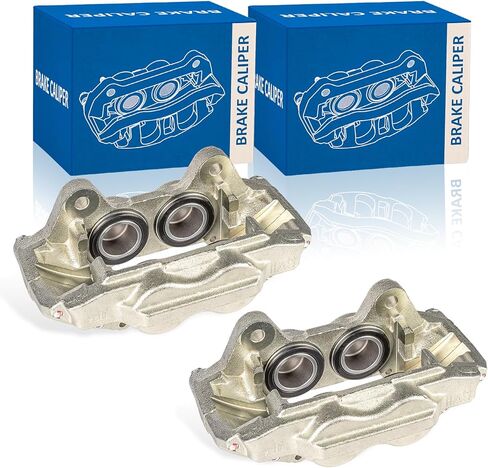 Brake Caliper Assembly Pair Front Compatible with Toyota 2000-2006 Tundra 2005-2023 Tacoma 2007-2014 FJ Cruiser 2003-2009 4Runner Disc Brake Caliper 19-2985 192985 19-2984 192984 in Kuwait
