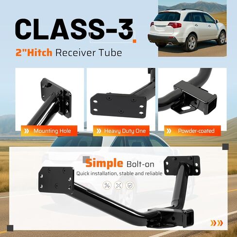 Class 3 Trailer Tow Hitch, 2 Inch Receiver Compatible with 2007-2013 Acura MDX Models in Saudi Arabia