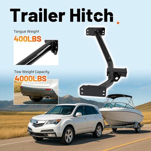 Class 3 Trailer Tow Hitch, 2 Inch Receiver Compatible with 2007-2013 Acura MDX Models in Saudi Arabia