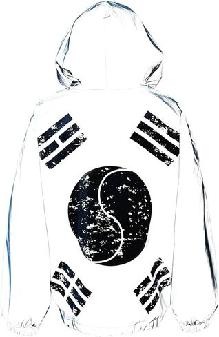 ByTheR Korean Taegeukgi Reflective Windbreaker Full Zip-Up Jacket XL in Saudi Arabia