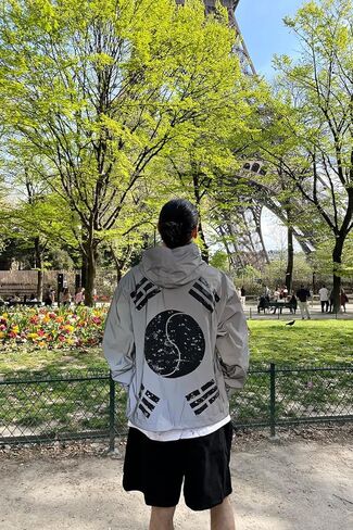 ByTheR Korean Taegeukgi Reflective Windbreaker Full Zip-Up Jacket XL in Saudi Arabia